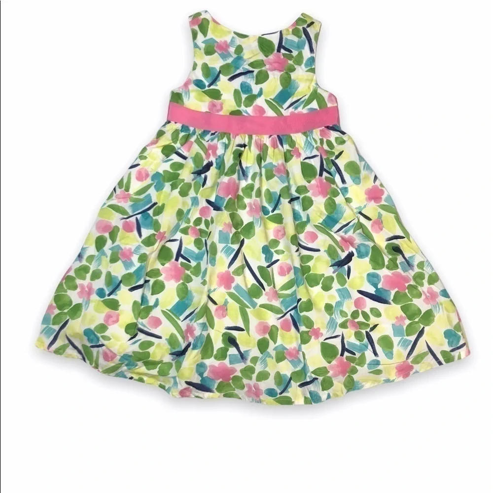 Gymboree Flower Garden‎ Watercolor Party Dress Girl 4